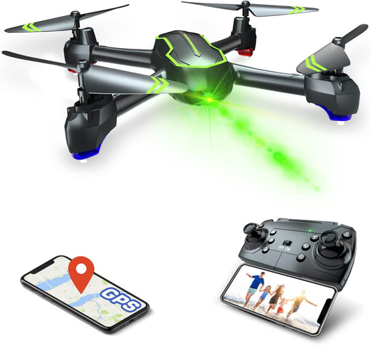| Drone GPS Retour Automatique - Drones Quadricoptère RC Avec Caméra Full HD 1080P, 32 Minutes De Vol (Cadeaux Pour Les Enfants De plus De 12 Ans)